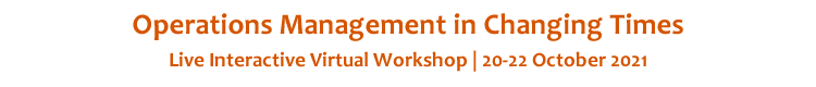 Operations Management in Changing Times
